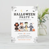 ハロウィンパーティーの子供用スプーキー招待状 招待状 (スタンド正面)