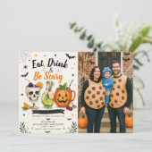 ハロウィンパーティーの怖い写真 招待状 (スタンド正面)