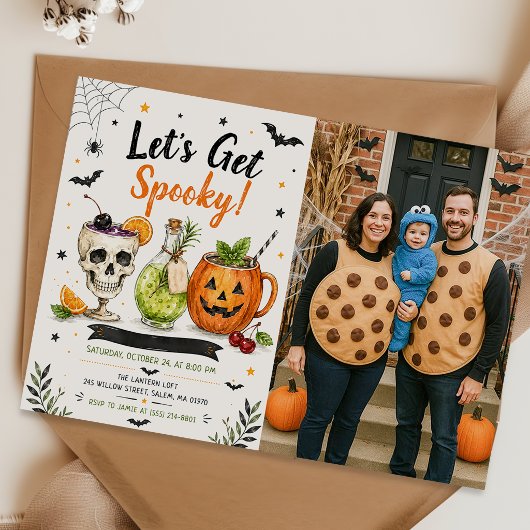 ハロウィンパーティーの怖い写真 招待状