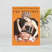 ハロウィンパーティーの招待状テンプレート - 爆発的な20年代 招待状 (スタンド正面)