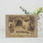 ハロウィンパーティーの招待状 - お化け屋敷 招待状 (スタンド正面)