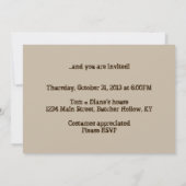 ハロウィンパーティーの招待状 - お化け屋敷 招待状 (裏面)