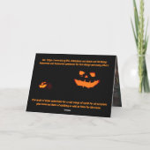 ハロウィンパーティーの招待状 カード (裏面)