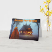 ハロウィンパーティーの招待状 カード (黄色い花)