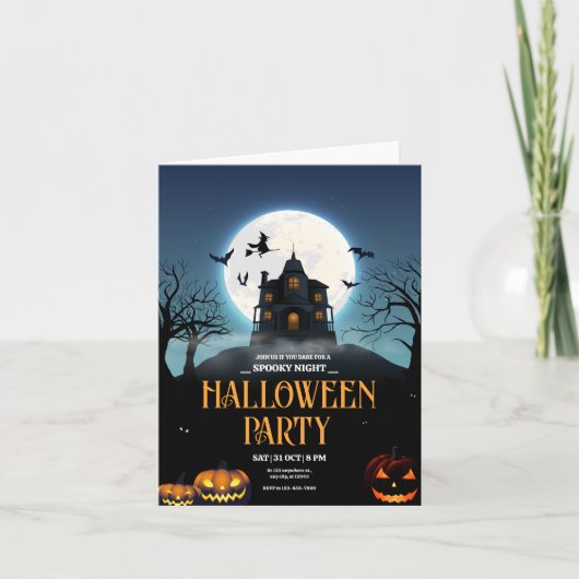 ハロウィンパーティーの招待状, スプーキー・ナイト・ハロウィン 招待状 (正面)