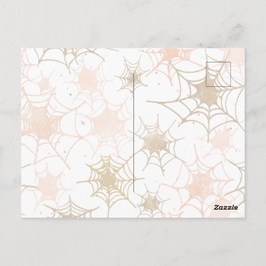 ハロウィンパーティーの招待状 - スプークタキュラーなパーティー ポストカード (裏面)