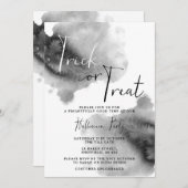 ハロウィンパーティーの招待状 - トリックオアトリート 招待状 (正面/裏面)