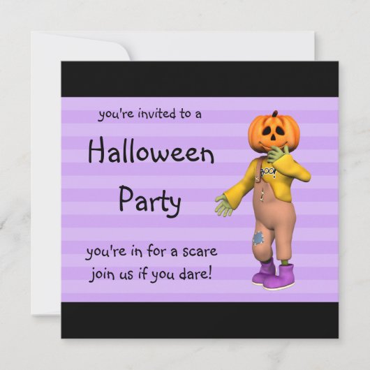 ハロウィンパーティーの招待状 ハッピージャックスクエア 招待状 (正面)