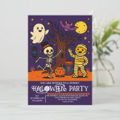 ハロウィンパーティーの招待状｜ハロウィンカード 招待状 (スタンド正面)