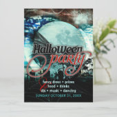 ハロウィンパーティーの招待状 - バットウイングムーンコemetery - ハロウィン 招待状 (スタンド正面)