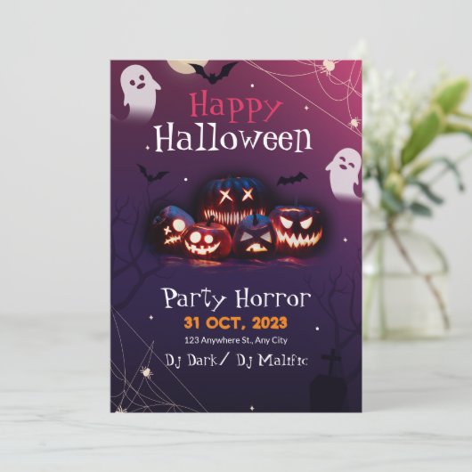 ハロウィンパーティーの招待状, ホラー ハロウィン 招待状 (スタンド正面)