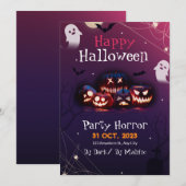 ハロウィンパーティーの招待状, ホラー ハロウィン 招待状 (正面/裏面)