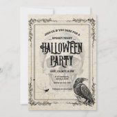 ハロウィンパーティーの招待状(ヴィンテージ), ハロウィンの衣装 招待状 (正面)