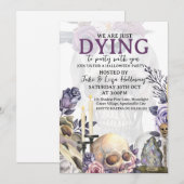 ハロウィンパーティーの招待状(ヴィンテージ) 招待状 (正面/裏面)