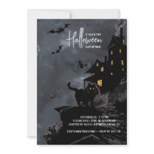 ハロウィンパーティーの招待状：呪われた家