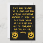 ハロウィンパーティーの招待状 招待状 (裏面)