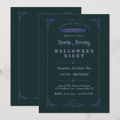 ハロウィンパーティーの招待状 招待状 (正面/裏面)