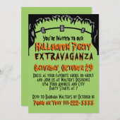 ハロウィンパーティーの招待状 招待状 (正面/裏面)