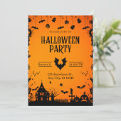 ハロウィンパーティーの招待状 招待状 (スタンド正面)