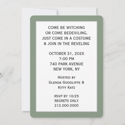 ハロウィンパーティーの招待状 招待状 (裏面)