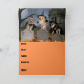 ハロウィンパーティーの招待状 - 犬 カード (内部)