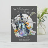 ハロウィンパーティーの招待状 魔女 招待状 (スタンド正面)