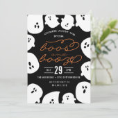 ハロウィンパーティーの招待状「BOOS AND BOOZE」 招待状 (スタンド正面)