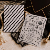 ハロウィンパーティーの招待状: Eat Drink and Be Spooky 招待状