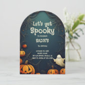 ハロウィンパーティーの招待状 Let's Get Spooky 招待状 (スタンド正面)