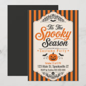 ハロウィンパーティーの招待状 Spooky Season 招待状 (正面/裏面)