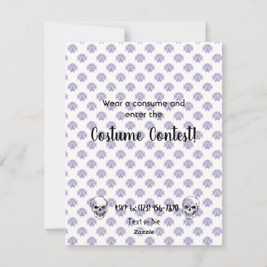 ハロウィンパーティーの招待状v1 シーズンカード (裏面)