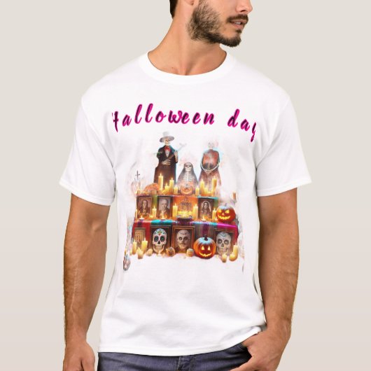 ハロウィンパーティーの男性用Tシャツ Tシャツ (正面)