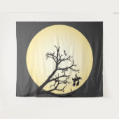 ハロウィンパーティーの簡単なソーシャルウィッチ楽しい写真背景 タペストリー (正面(横))