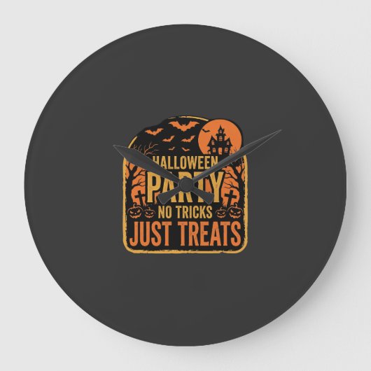 ハロウィンパーティーはお菓子を楽しむイベント_1 ラージ壁時計 (正面)