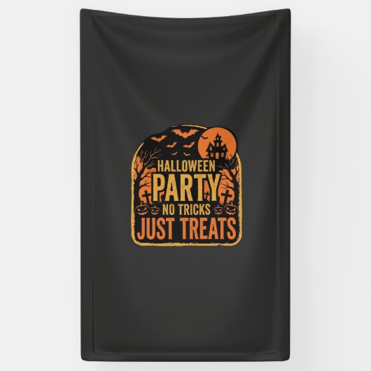 ハロウィンパーティーはお菓子を楽しむ_1 横断幕 (縦)
