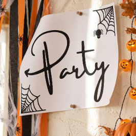 ハロウィンパーティーはこちら左矢印ポスター ポスター