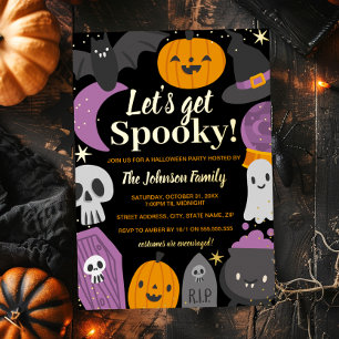 ハロウィンパーティーを楽しもう! 箔招待状