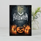 ハロウィンパーティーを盛り上げよう 箔招待状 (立ち正面)