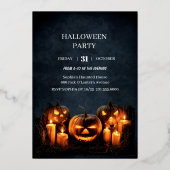 ハロウィンパーティーを盛り上げよう 箔招待状 (裏面)