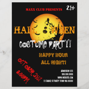 ハロウィンパーティーイベントのお知らせ DJ CLUB フライヤー