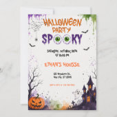 ハロウィンパーティーキッズモンスター楽しみ 招待状 (正面)