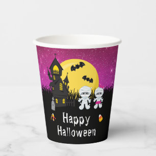 ハロウィンパーティーミイラピンク 紙コップ