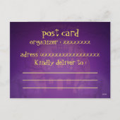 ハロウィンパーティー恐怖の家 黒い招待状 シーズンポストカード (裏面)