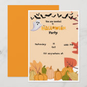 ハロウィンパーティー招待状カード 招待状 (正面/裏面)