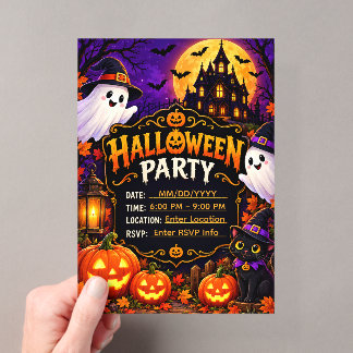 ハロウィンパーティー招待状テンプレート|プレミアム・スペシャル アクリル招待状