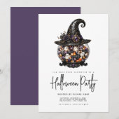 ハロウィンパーティー招待状 (正面/裏面)