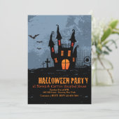 ハロウィンパーティー招待状(お化け屋敷) 招待状 (スタンド正面)