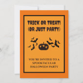 ハロウィンパーティー招待状 クラシックスプーキー 招待状 (正面)