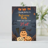 ハロウィンパーティー招待状 サンキューカード (スタンド正面)