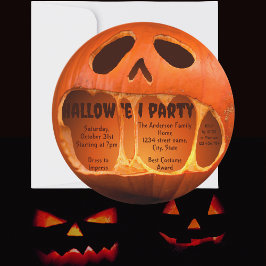 ハロウィンパーティー招待状 スプーキーなカボチャ カード